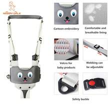 Baby Walker, Handheld Kids Toddler Walking Harness Helper Assistant Protective Belt Child Activity Walker Adjustable Standing Up Walking Learning Helper For Toddler 7-24 Month - 灰色小狗 - 查看 2