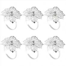 6Pack Napkin Rings, Gold Napkin Rings Buckles For Table Decorations, Wedding, Dinner,Party, DIY Decoration,Silver - Multicolor - View 2