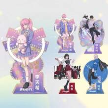 1pc Time Agent Qiao Ling / Lu Guang / Cheng Xiaoshi 10cm Acrylic Standee, High-Quality Character Double-Sided Laminated Anti-Scratch Design, Paired With Thick Base For Stable Desktop Display, Anime Collectible, Suitable For Character Collection, Desktop Display, And Peripheral Exhibition