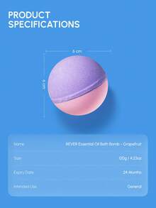Rever كرة استحمام فوارة 120 جرام، قنبلة استحمام بزيوت أساسية