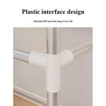 Simple Portable Wardrobe - Dustproof Non-Woven Fabric, Reinforced Full Steel Frame & 4 Hook Rods, Easy Assembly, Sturdy Closet for Home Bedrooms & Rental Houses, Clothes Organizer Storage, Bedroom Storage, Modern Bedroom Decor, Durable Construction, Portable Closets, Closet For Clothes, Furniture For Home - Multicolor - Ver 3