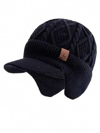 Nuevo gorro de invierno unisex con forro de piel sintética, cálido, con orejeras, estiloso, suave, gorro de punto grueso para deportes de invierno al aire libre
