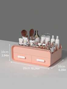 Multi-Functional Makeup Organizer Box With Drawers And Removable Dividers, Desktop Storage Rack For Office Supplies, Makeup Brushes, Lipsticks, Eyeshadow Palettes, Nail Polish, Skincare Products, Great Gift For Women, Christmas Gift - Multicolor - View 15