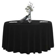 Round Tablecloth,2 Pack 132inch Stain And Wrinkle Resistant Polyester Table Cloth,Decorative Fabric Table Cover For Kitchen,Dinning,Party,Wedding RoundBlack - Multicolor 769 - View 1