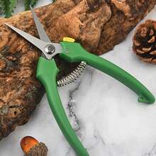 1 pieza Tijeras de podar de acero inoxidable para cosechar verduras, frutas, recortar ramas, recoger uvas, herramienta de jardinería