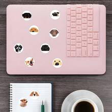 500 件可爱狗狗 - 胶带圆形贴纸卷美观乙烯基贴纸高品质贴纸贴花剪贴簿、日记本、笔记本电脑、保险杠、滑板、水瓶、电脑、手机贴纸可以为您的生活带来很多乐趣 - 彩色 - 查看 6