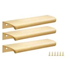 Tay nắm tủ, Tay nắm ngăn kéo ẩn trong bếp, Tay nắm cửa ẩn bằng nhôm, Gói 2-10 cái, Màu đồng thau chải hiện đại, Dễ lắp đặt - Nhiều màu - Xem 23