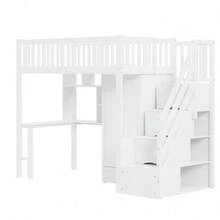 Kids Bed Frames, Headboards & Footboards - White + Solid Wood + 90cm*200cm-4 - View 7