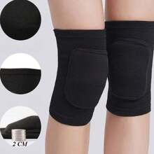 1Pair Sports Compression Knee Pads Elastic Knee Protector Thickened Sponge Knee Brace Support For Dancing Workout Training, Sports Knee Pad Breathable Elastic Knee Protector Dance Yoga Football Knee Brace Anti-Slip Compression Fitness Knee Pad - Black - View 9