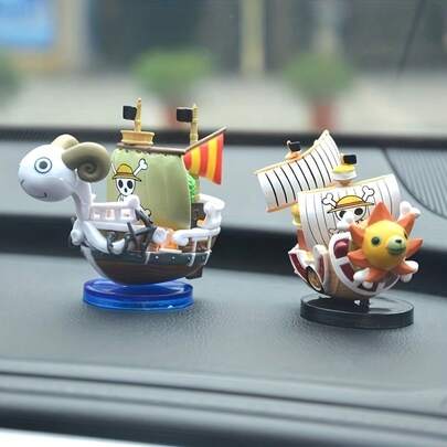 ONE PIECE Adornos de barco pirata de One Piece autorizados Thousand Miles Sunny Go On Merry para decorar el coche, regalo sorpresa adecuado para bodas, cumpleaños, recuerdos, Navidad, Halloween, es el mejor regalo para tu novia