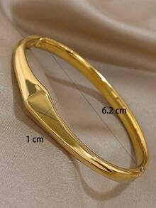 1 Pc Minimalist Geometric Chunky Bangle Bracelets For Women Stackable Stainless Steel Cuff Bracelet Daily Party Jewelry Christmas Gifts