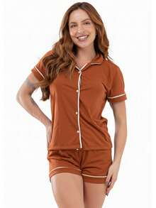 Bravaa Store Women Pajama Sets - trái cam - Xem 2
