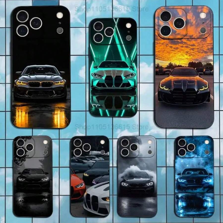 Cool Sports B-Bmw-ES Car Phone Case For IPhone 17,16,15,14,13,12,11 Plus,Pro Max,XS,X,XR,SE,Mini,8,7,Soft Silicone Black Cover Iphone17 Promax - z4 - 查看 1