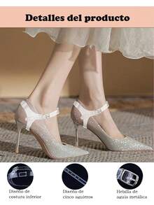 2 Parejas Zapatillas transparentes mujer, tacones transparentes para mujer, fijación de tobillos o talones para reducir el deslizamiento de los zapatos al caminar, adecuado para tacones altos - Multicolor - Ver 3
