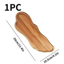 1 pieza Bandeja de madera de acacia, bandeja arcoíris, bandeja de té estilo europeo, bandeja de pan de cocina, bandeja de aperitivos de frutas para el té de la tarde, bandeja de servir y plato de madera maciza asimétrica, plato de cena de madera ligera, adecuada para desayuno, café, té, aperitivos, plantas, desayuno, decoración de habitaciones, accesorios de cocina, regalo ideal para Navidad, Halloween, Acción de Gracias