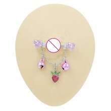 AVYRING 2pcs Christmas Nipple Rings Jingle Bell Dangle Nipple Rings Stainless Steel Nipple Tongue Ring Barbell Piercing Green Ball Bead Christmas Nipple Piercing Jewelry For Women