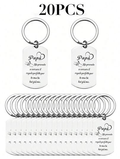 1pc Color Stainless Steel Safety Fun Arabic Inspirational Quote Keychain For Men, Gift For Friends, Classmates, Colleagues And Family