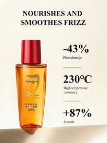 L'Oreal 30ml/1.01oz Travel Size Hair Treatment Oil, Suitable For Dyed Or Dry Hair Types, Repairs Damaged Strands, Enhances Shine, Smoothens Frizz, Deep Nourishment, Silky Soft Hair, Quick Absorption, Suitable For All Hair Types - Gold - View 4