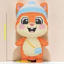 6012 件可爱松鼠积木，DIY 拼图砖手工艺品，动物系列建筑套装，创意模型套件，具有挑战性的组装展示 - 彩色 - 查看 8