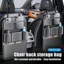 1pc Car Seat Back Storage Bag, Automotive Tissue Box Holder, Car Seat Back Organizer Pouch, Large Capacity Quilted Storage Bag - one-size - View 14