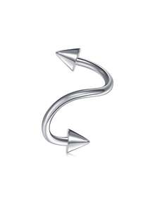 CIZME 1PC Cartilage Earrings For Women Men 16G Stainless Steel Silver Earring Rook Piercing Jewelry Curved Barbell Helix Daith Earrings Spiral Twisted Stud Earrings Butterfly Moon Star Flower Ear Piercing Jewellery For Helix Cartilage Tragus For Woman Man Daily Wear Woman Gift