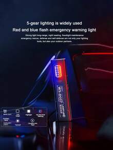 مصباح LED قابل للشحن عبر USB مع مشبك للقبعة، مصباح يدوي صغير محمول، مصباح جيب، مصباح عمل بغمر الضوء مع مغناطيس، مناسب للتخييم والمشي لمسافات طويلة، معدات التخييم، ضروريات التخييم - الأسود - مشاهدة 10