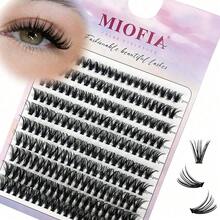 200pcs 30D Eyelash Extension Cluster, Long Mixed Single Lash Bundles, High Capacity DIY Eyelash Extension Kit, Suitable For Beginners, Soft & Comfortable - 黑色 - 查看 5