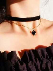 1pc Fashionable Minimalist Elegant Sexy Versatile Single Layer Red Choker Necklace Suitable For Women, For Holiday And Daily Wear - Đen 5 - Xem 8
