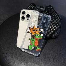 The Star Figure Sporting Orange Glasses Is The 'Crazy Rabbit' Phone Cover Designed For Iphone X, XR, 7, 8, 11, 12, 13, 14, 15, 16, And 17 Pro Max, Featuring A Non-Slip Design And A Straightforward Anti-Dirt Case. - Clear - View 3