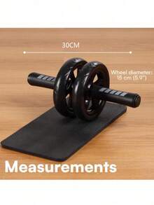 Ab Roller Wheel For Abs Workout - Abdominal Core Exercise Equipment With Extra Thick Knee Pad Mat - Dual Glide Wheels - Abs Roller Wheel Home Workout - Abs Exercise Equipment