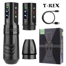 T-Rex 1 قطعة آلة وشم لاسلكية على شكل مسدس مع 2 بطارية قابلة للاستبدال، محرك وشم دوار بدون قلب، شاشة عرض الجهد الرقمي - متعدد الألوان - مشاهدة 8