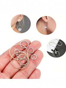 10pcs Round Earring Hoops Bead Rings DIY Handmade Jewelry Craft Supplies For Earrings Bracelets Necklaces