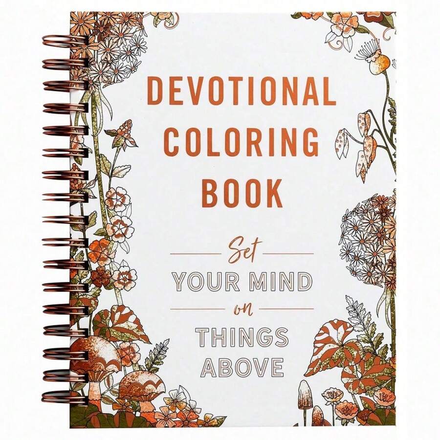 1 Pc Devotional Coloring Book-Set Your Mind On Things Above-Creative Outlet: With Beautifully Illustrated Coloring Pages, The Adult Coloring Book Offers A Creative Outlet For Self-Expression And Relaxation.,Mother's Day,Mom's Gift - Simple Style - View 1