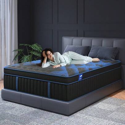 Duchessz Luxury  14 Inch Twin Full Queen King Size Mattress In A Box Pocket Spring Gel Memory Foam,Medium Firm  Motion Isolation&Edge Support