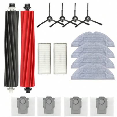 Replacement Parts For Roborock G20/S8/S8 PLUS/S8+/S8 Pro Ultra Robotics Vacuum,Accessories Removable Brush/Main Brush HEPA Filter Side Brush Mop Cloth/Mop Rag Dust Bag And High-Speed Cleaning Brush.