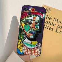 Custodia per telefono con dipinto d'arte astratta di Picasso, compatibile con 16, 15, 14, 13, 12, 11 Pro Max, 12, 13 Mini, XR, 16e, 15, 16 Plus, copertura completa, compatibile con custodia per iPhone 17, custodia per iPhone 17 Pro, custodia per iPhone 17 Pro Max