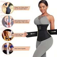 Lightweight Zip-Front Waist Cincher - Adjustable Postpartum Slimming & Toning - Sweat-Enhanced Waist Trimmer For Workouts - Shaping & Support Double Belt - For Running, Yoga & Everyday Wear
