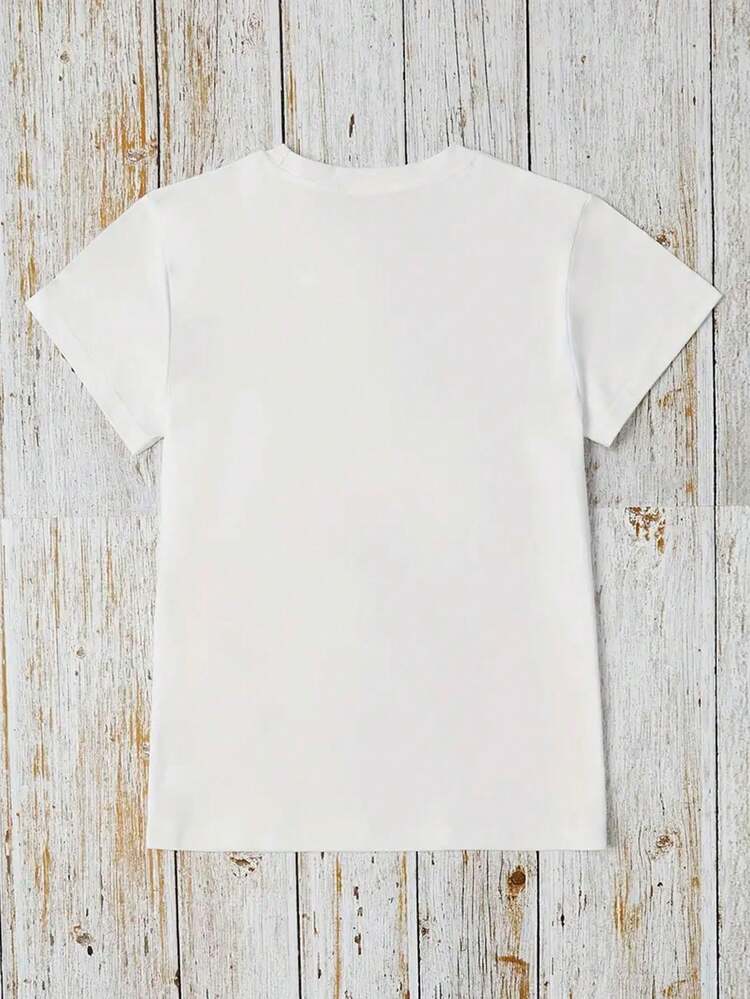 Queen's Birthday Queen Pattern T-Shirt, 100%Cotton, Casual Round-Neck T-Shirt With Balloon And Lip Print, Regular Length, Knitted Fabric, Suitable For All Seasons, Allseason Top| Humorous Design | Medium Elasticity - 藍色 - 查看 2