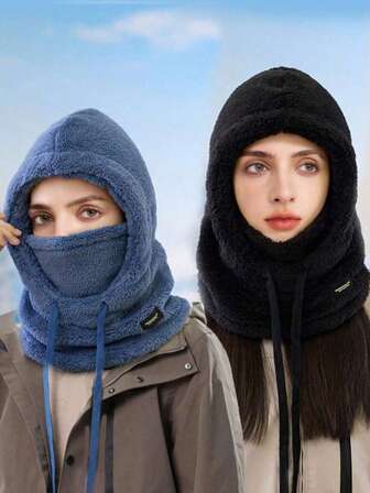 2pcs Unisex Knitted Hat, Scarf And Gloves Set, Winter Warm Windproof Ear Protection Cap, Suitable For Outdoor Activities, Casual Wear, Holidays, Hiking, Skiing, Gift