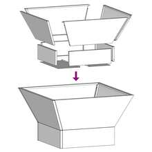 vidaXL Glut Schwarz 60 x 60 x 35 cm Stahl