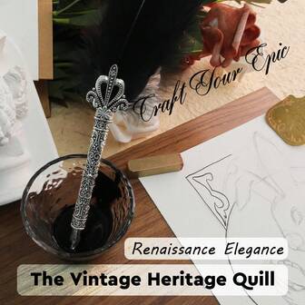 1pc Vintage Quill Dip Pen For Artist Calligraphy Writing Stationery Gift