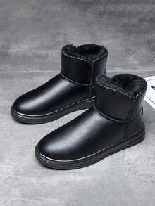 Bottes de neige d'hiver pour hommes, doublées thermiques, imperméables, chaudes, antidérapantes, convenant à la région du nord-est