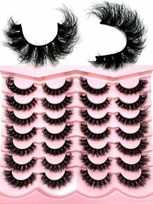 14 Pairs Russian Strip Lashes Natural Looking Soft & Fluffy Mink Lashes 3D False Eyelashes Russian Volume Eyelashes Eyelashes Dramatic Mink Lashes Wispy Long Foxy Eye Lifting Look Eyelash Extension Kit Full Eyelash Strip To Lengthen And Volumize Outer Corner Of Your Eye Beauty Makeup Warehouse (Mix Styles) -