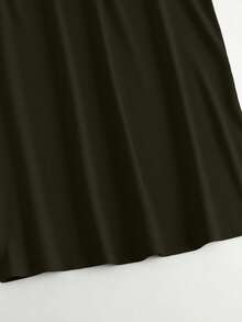 Maternity Dress, High-Quality Casual Elegant - Army Green - View 2