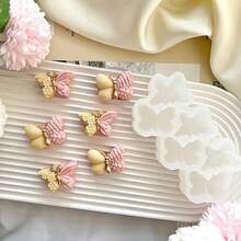 情人节蝴蝶巧克力硅胶模具，蝴蝶翻糖饼干模具，蝴蝶造型蛋糕装饰硅胶模具 - 半透明 - 查看 2