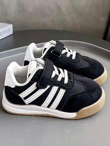 Kinder Weiche Sohle Rutschfeste Modische Leichte Lässig Sportschuhe, Geeignet für Jungen und Mädchen, Frühling/Herbst - Schwarz - Übersicht 1