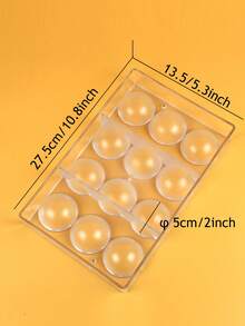 polycarbonate chocolate mold 2.7cm sphere shape mold for candy bonbons bar sweet baking professional mould bakery acrylic confectionery utensils - Clear - View 10