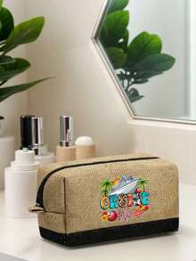 Beach Tote Bag Set For Women, Printed With The Letters' Cruise Life ' Pattern Large Capacity Handbag And Two Makeup Bags,Travel Handbag For Holiday Vacation Weekend Getaway Short Trip,Personalized Birthday Gifts Present For Friend Her, Suitable For Wedding, Birthday, Holiday, Is A Great Gift For Women, Mom, Teachers, Friends, Bridesmaids,Student,Back To School,Gift For Best Friend, Bride Souvenir(With Scarf) - Multicolor - View 5