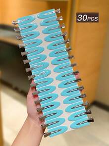 30pcs Blue Simple & Versatile Hair Clips, Alligator Hair Clips, Women Hair Accessories, Suitable For Daily Casual And Outdoor Wear, Hair Accessories, Women Accessories, Hair Slide, Hair Barrettes, Head Accessories, Hairpin - Blue - View 9