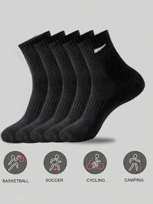20/10/5 pares de calcetines deportivos cómodos y transpirables para unisex, de estilo universal para todas las estaciones, en blanco y negro, adecuados para uso diario y al aire libre
